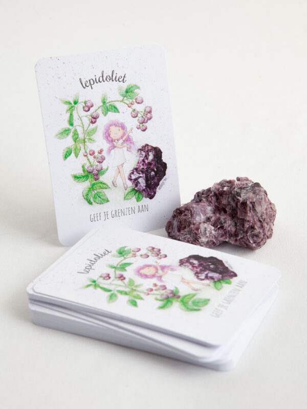 Edelsteen mini kaart Lepidoliet - Afbeelding 2